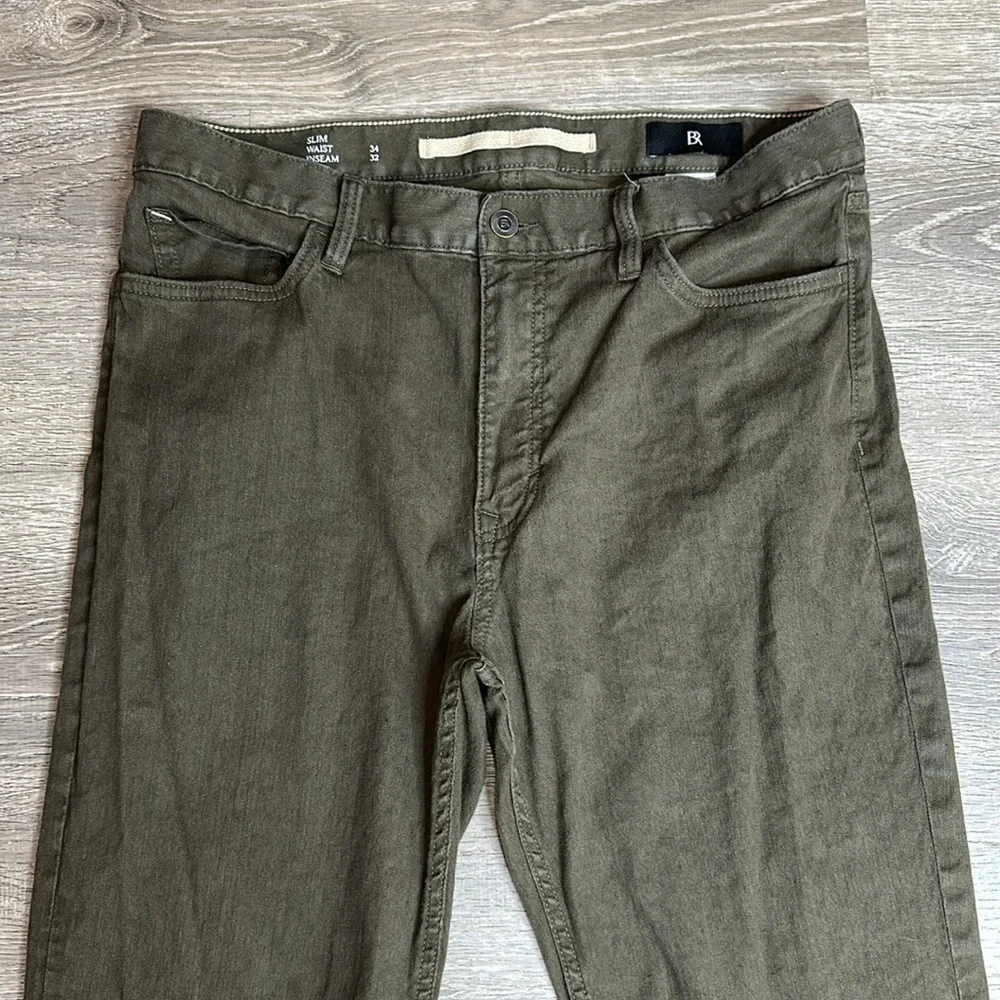 Banana Republic Men’s Slim Linen-Cotton Traveler Pants Brown Sz 34x32